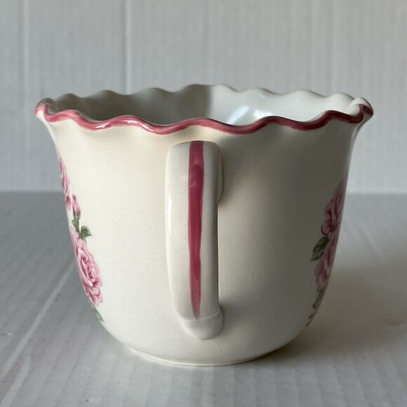 VTG Victorian Garden By MANN MCMLXXXII Hand Painted Ceramic 2.5 Measuring Cup - Picture 12 of 14